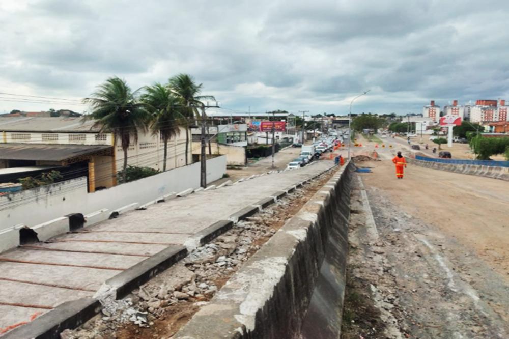 Obras de duplicação do viaduto da Fraga Maia avançam com 60% dos serviços