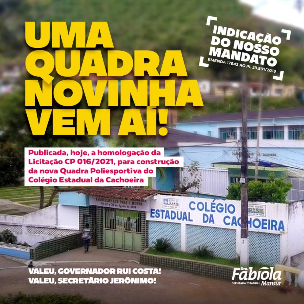 Cachoeira: divulgado resultado de licitação para modernização de quadra esportiva