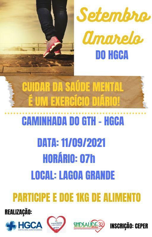 Hospital Clériston Andrade realiza caminhada e atividades voltadas para prevenção ao suicídio