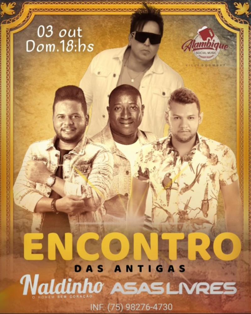 Naldinho e Asas Livres promovem encontro com repertório 'das antigas’, no Alambique