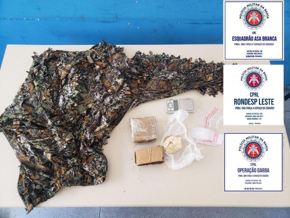 Operações apreendem drogas no Bairro Queimadinha e na Lagoa do Prato Raso