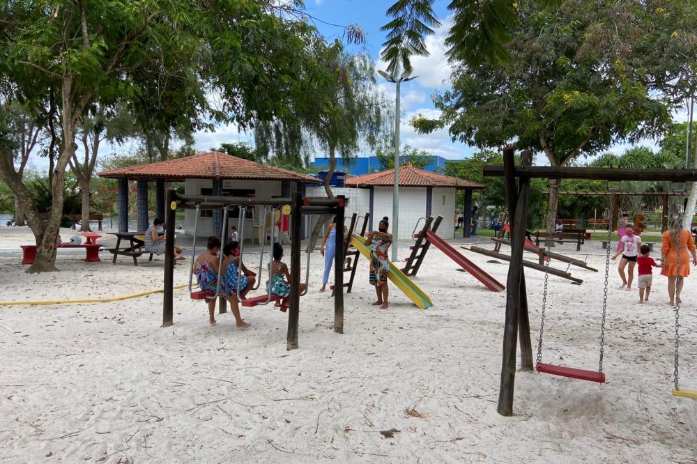 Feirenses retornam ao Parque da Lagoa para curtirem o bem-estar da natureza 