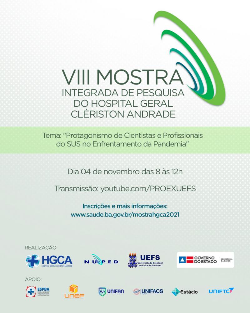 VIII Mostra Integrada de Pesquisa do HGCA será realizada virtualmente