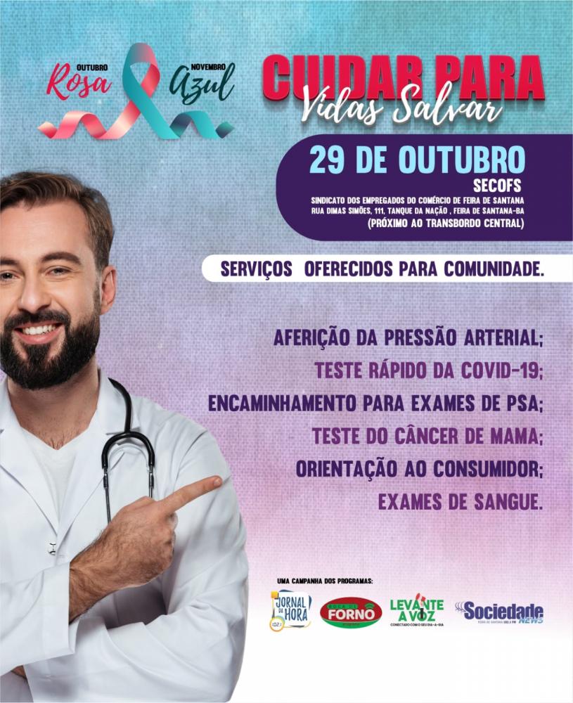 Outubro Rosa e Novembro Azul: Confira progração especial em Feira