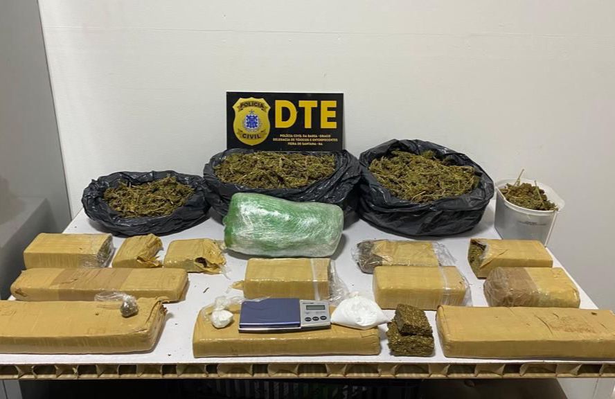 DTE de Feira prende mulher e apreende 10 kg de maconha