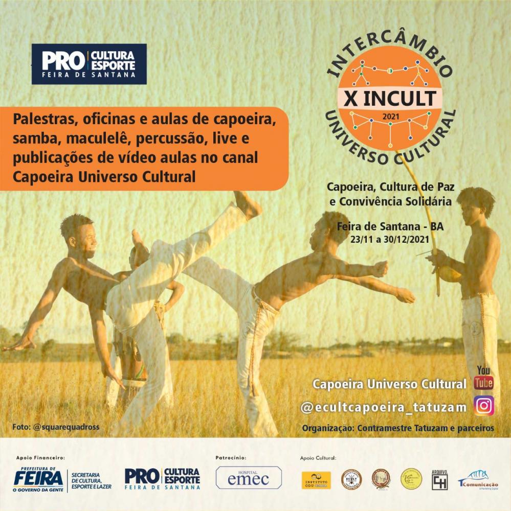 INCULT comemora 10 anos e realiza eventos de capoeira e samba em Feira de Santana 