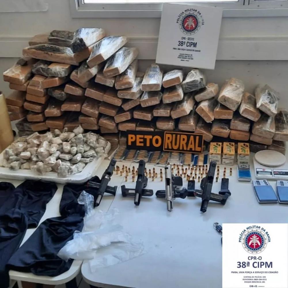 Quarteto é localizado com 85 kg de maconha